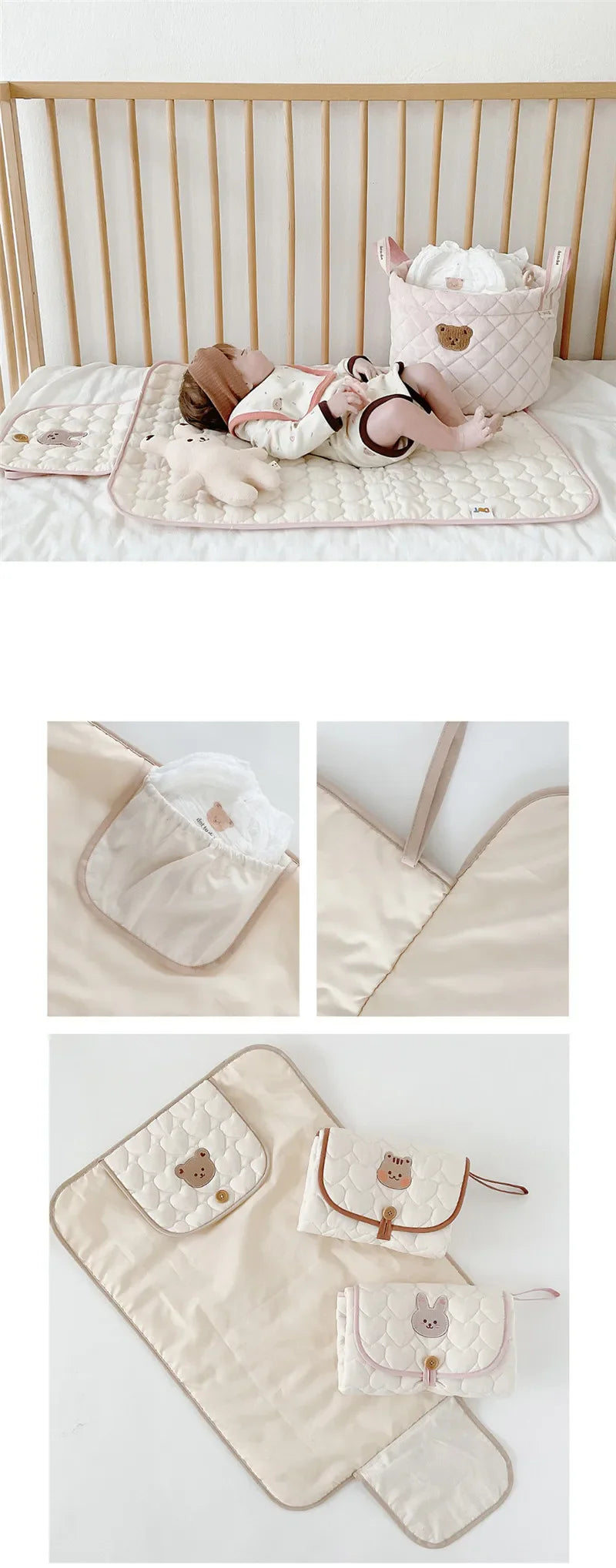 Foldable Diaper Changing Pad and Carry Bag