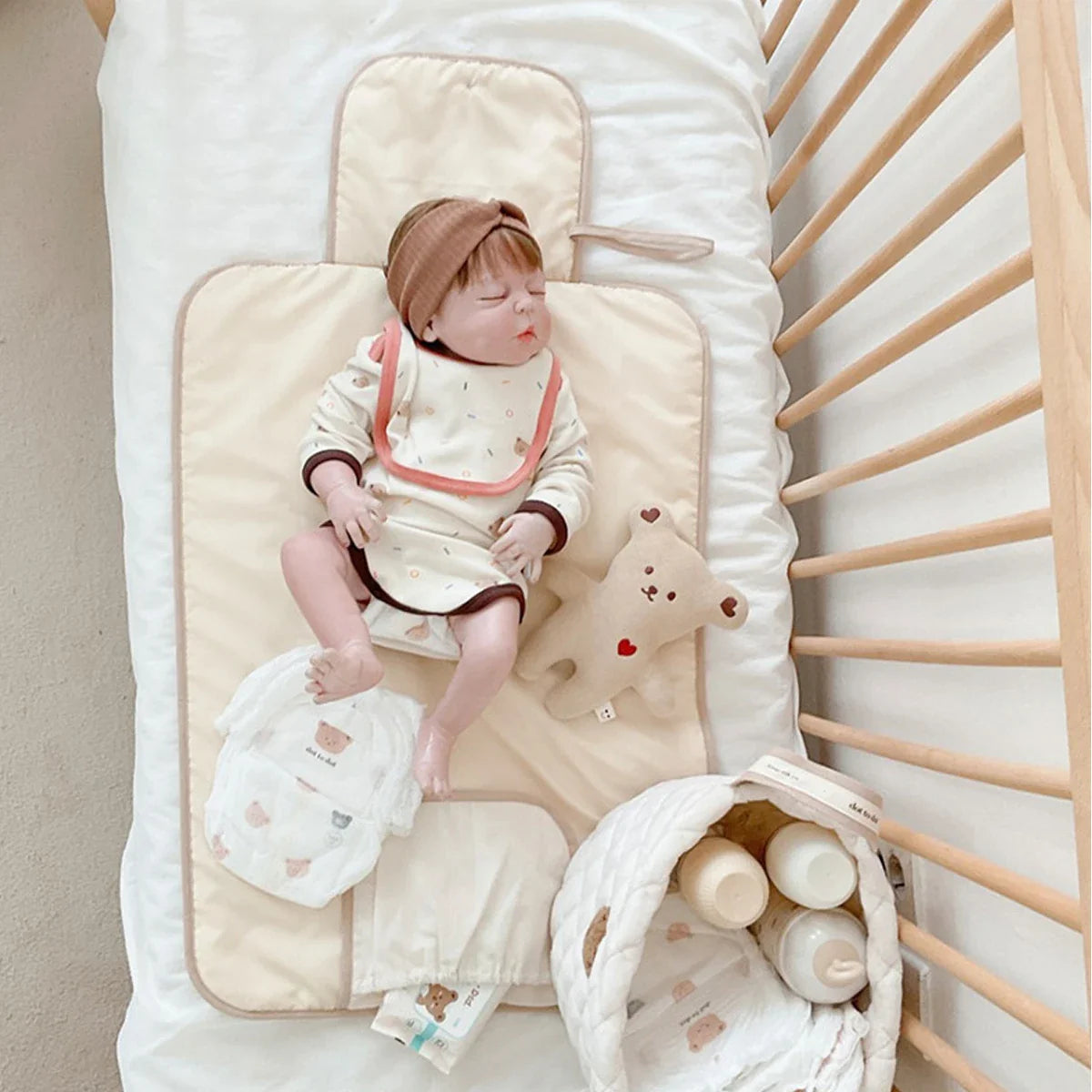 Foldable Diaper Changing Pad and Carry Bag