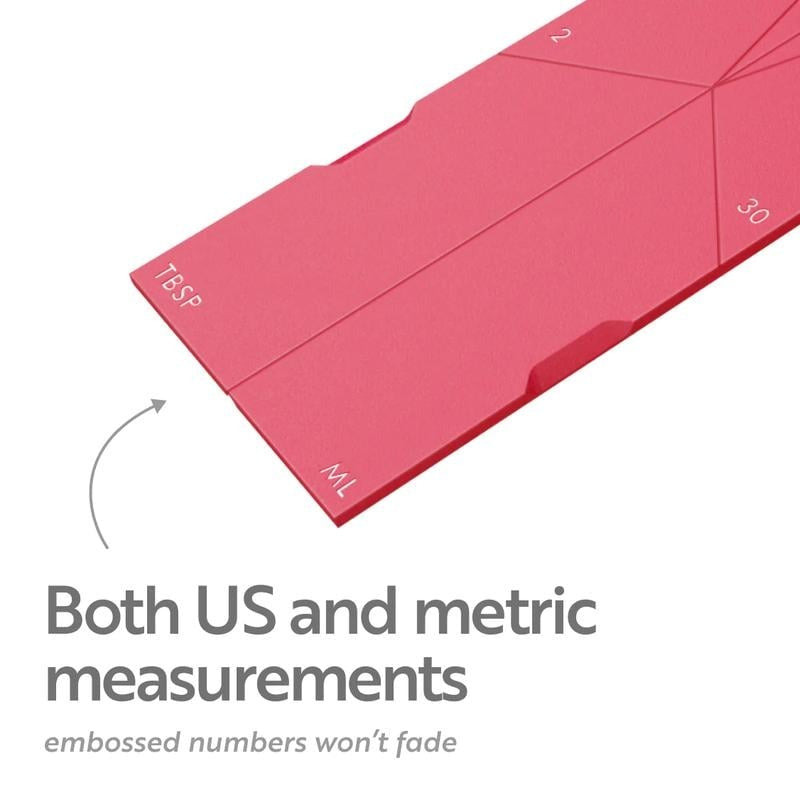 Ergonomic foldable measuring spoons, magnetic and space-saving. Great for precise measurements in baking.
