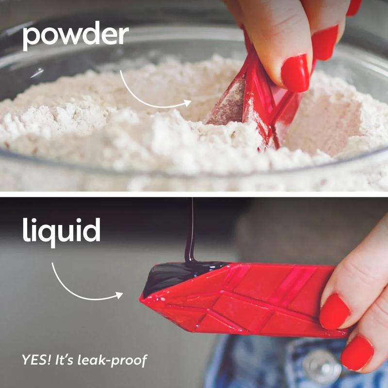 Space-saving kitchen gadgets: foldable measuring spoons, magnetic for neat organization. Ideal for baking.