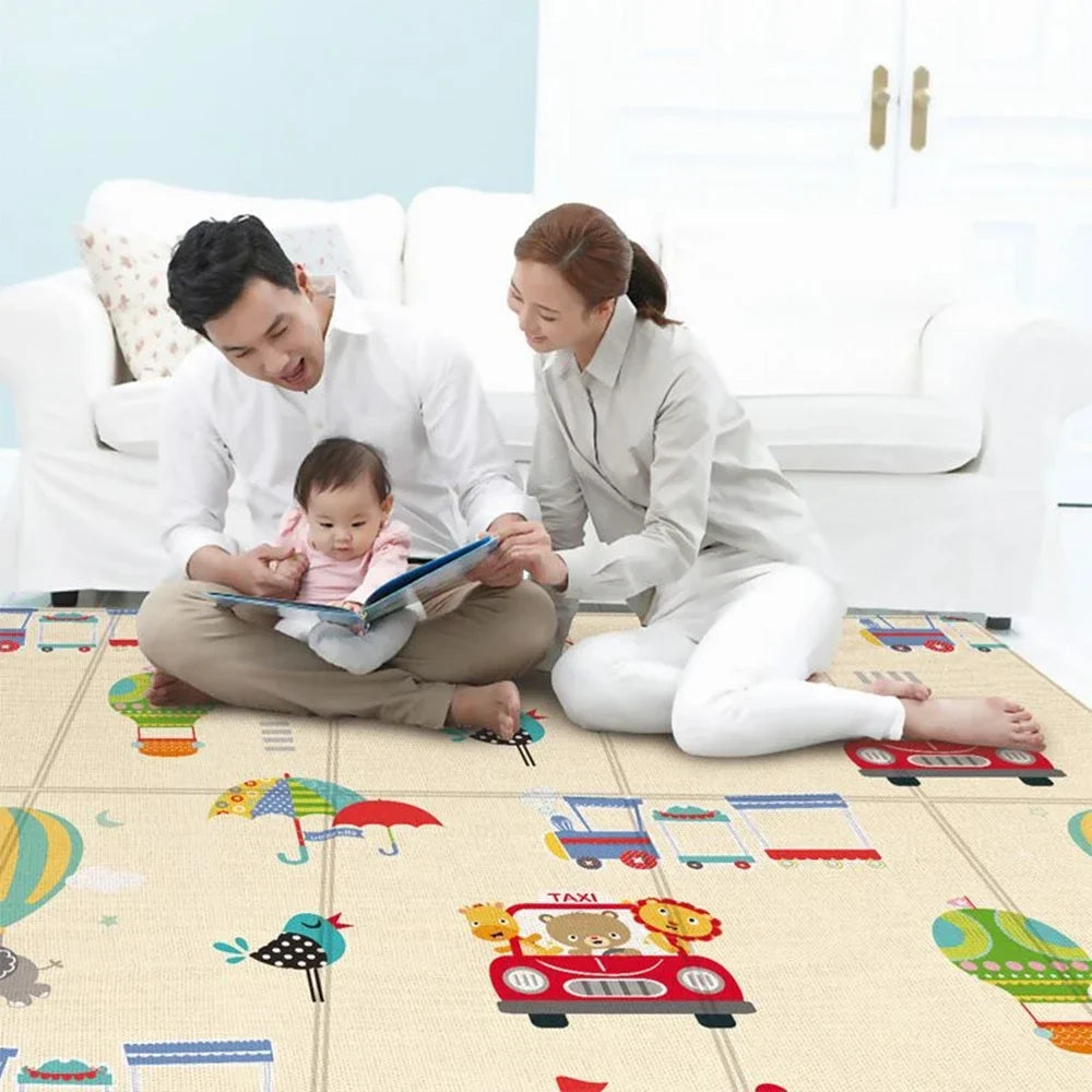 Educational baby playmat, foldable & waterproof, featuring numbers and letters for infant development