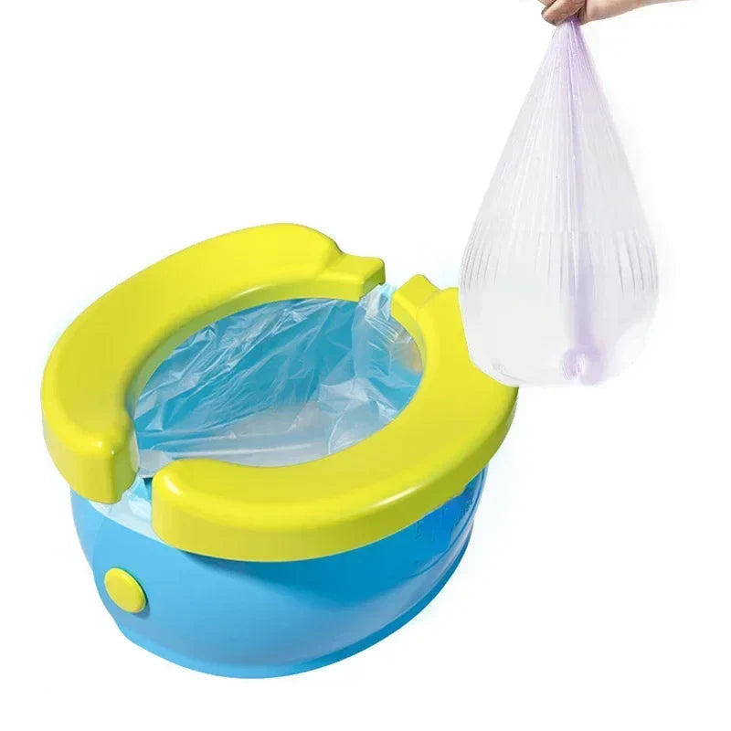 Travel-friendly foldable potty seat for kids, ensuring hygiene & safety on the go.