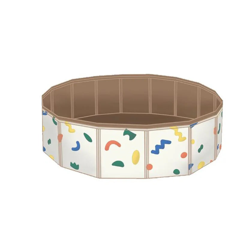 Kids playpen, foldable PVC and portable, setup with water for outdoor fun activity pool