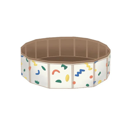 Kids playpen, foldable PVC and portable, setup with water for outdoor fun activity pool