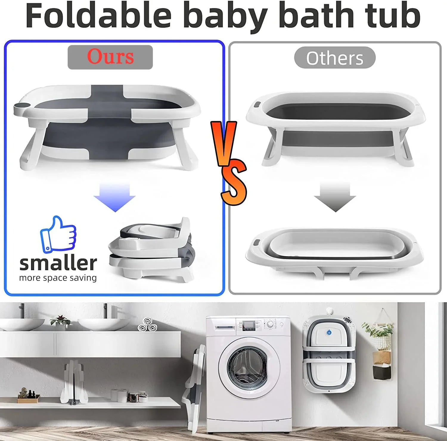 Close-up of smart baby bathtub's real-time temperature display, ensuring optimal bath water heat
