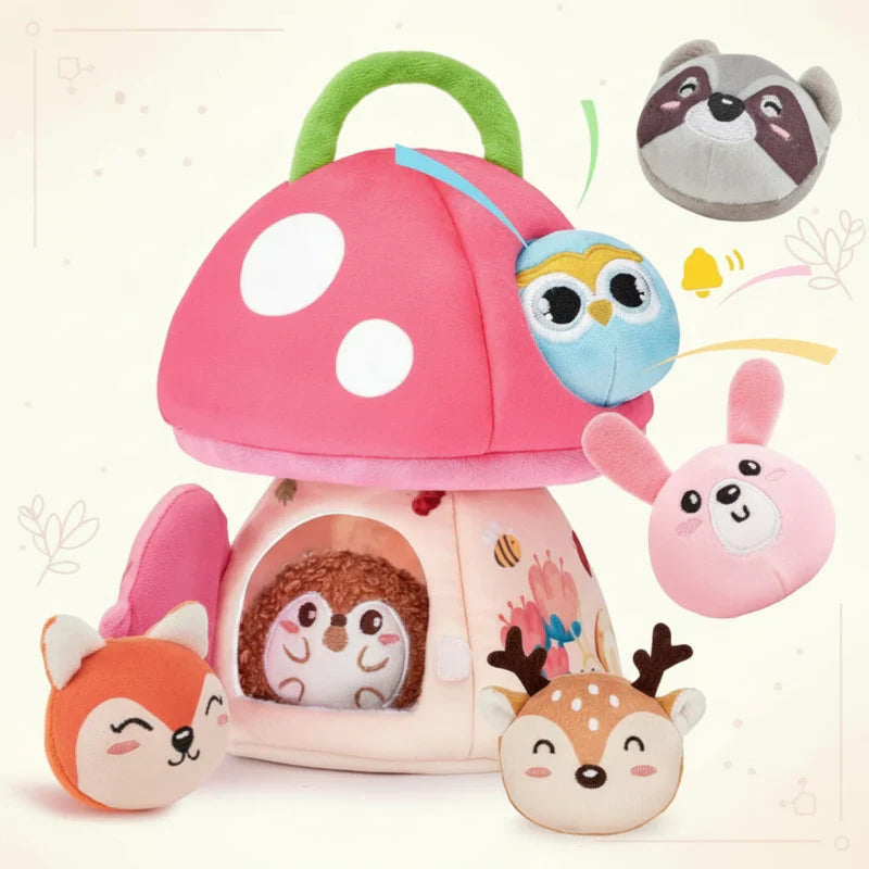 Tactile forest comfort toy, plush and soft, a delightful children's sensory activity toy