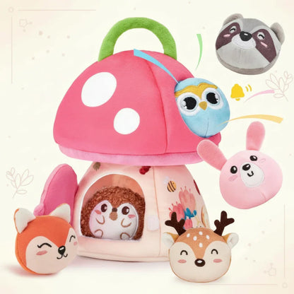 Tactile forest comfort toy, plush and soft, a delightful children's sensory activity toy