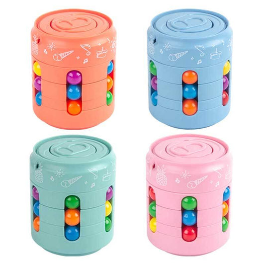 Four colorful magic can cube puzzles, classic brain teaser activity toys for all ages