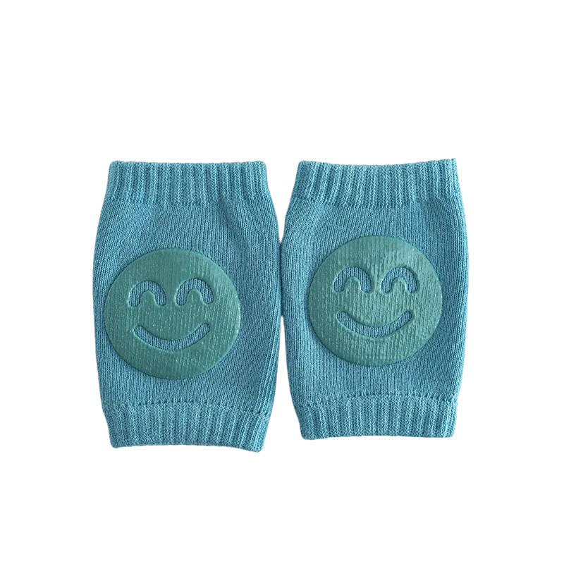 Set of four colorful baby knee pads, ideal for crawling and infant safety gear