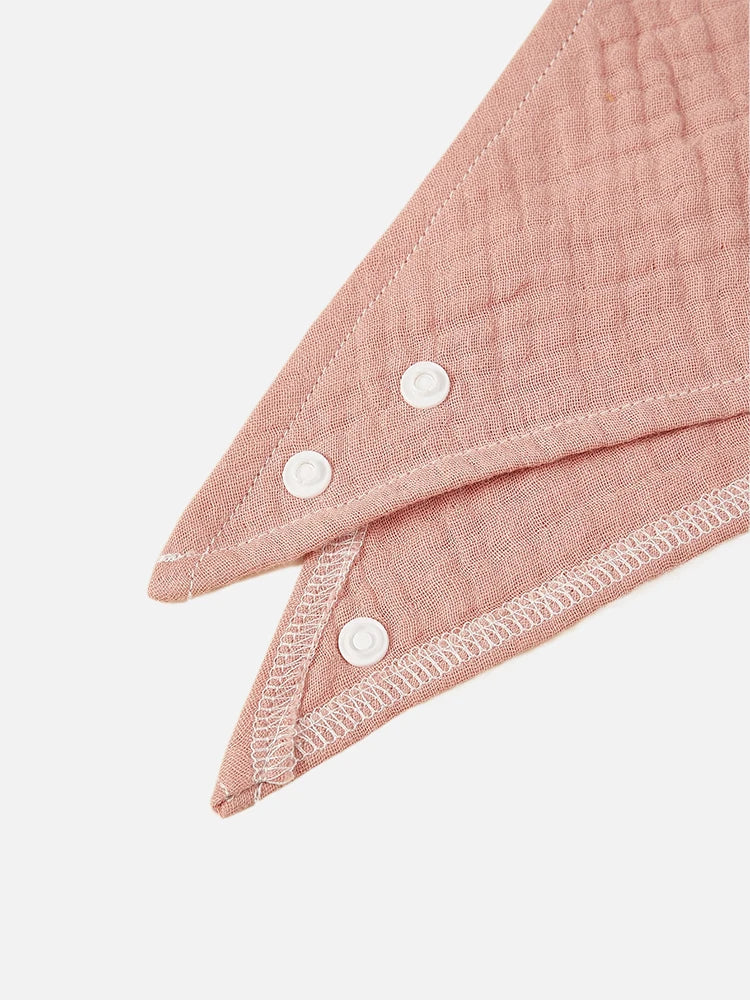 High-quality organic cotton bandana bib 4-pack, excellent for baby feeding and drool