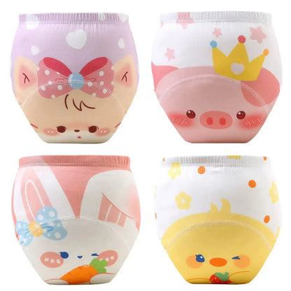 Absorbent cotton toddler training pants, waterproof, offering protection during accidents