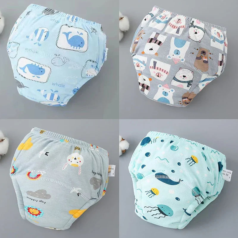 Waterproof cotton training underwear, set of four, for effective and comfortable potty training