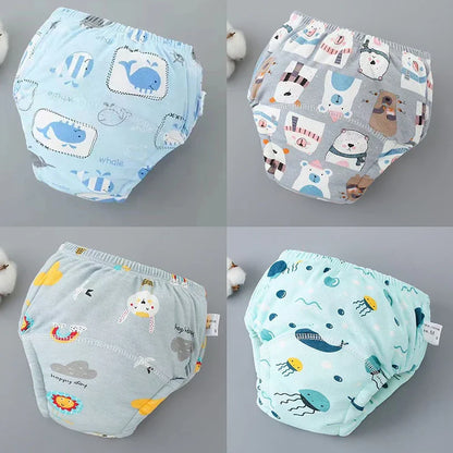 Waterproof cotton training underwear, set of four, for effective and comfortable potty training