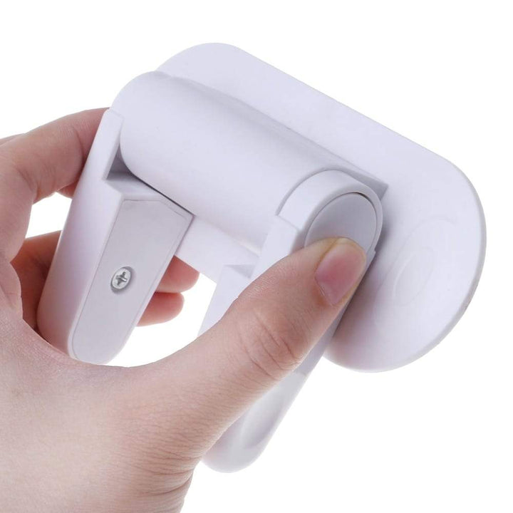 Home safety door lever locks in white, designed for child and pet protection