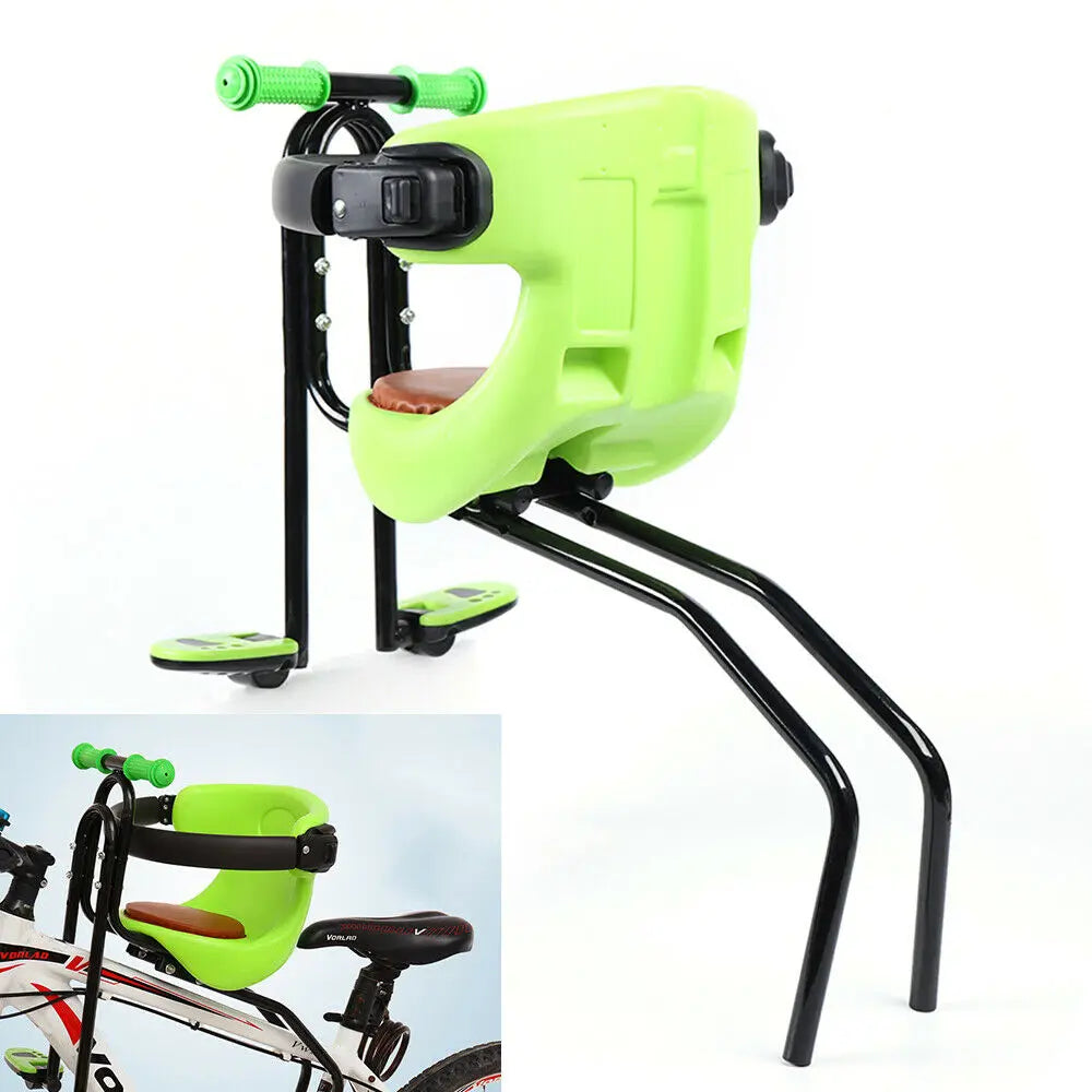 Front-mounted child bike seat for mountain bikes, suitable for toddlers 8 months to 4 years old, black color