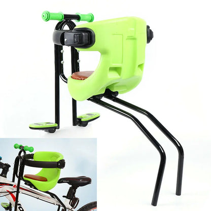 Front-mounted child bike seat for mountain bikes, suitable for toddlers 8 months to 4 years old, black color