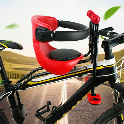 Kids' front bike seat for mountain bikes, providing a secure and interactive view for young riders