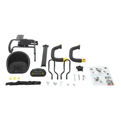 Ergonomic front-mounted child bike seat for easy interaction, fits most bicycles