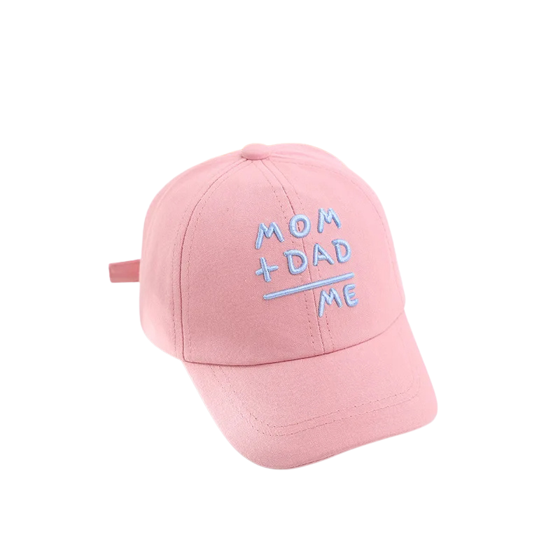 Collection of colorful kids' baseball caps, adjustable snapbacks in various cotton blend options