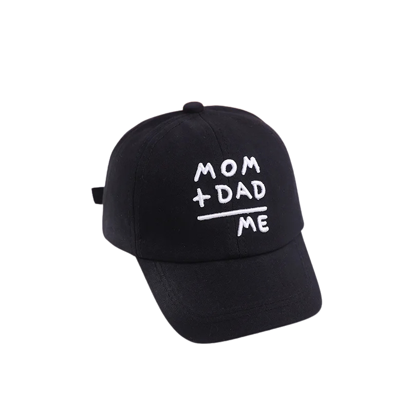 Texture detail of a durable cotton blend fabric on a grey kids' adjustable snapback cap