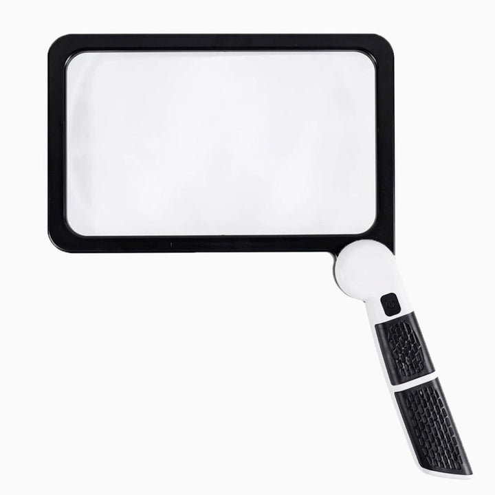 Handheld full page magnifier for low vision support, perfect for hobbies, crafting, and precision tasks.