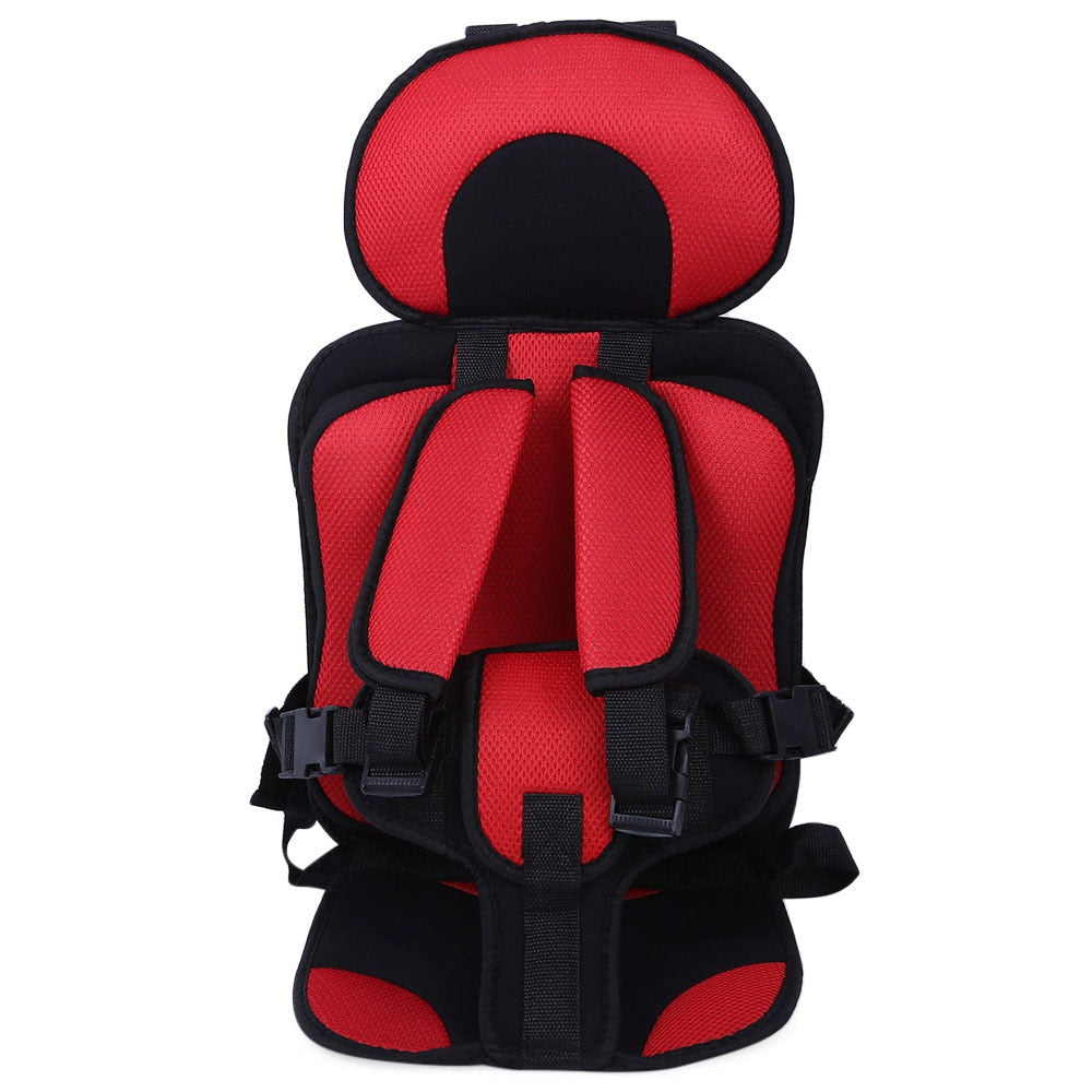 Front view of a versatile car seat, transitioning from infant to booster for ultimate protection.