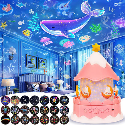 Modern galaxy projector, a stylish night light that transforms ceilings into a stunning starry sky.