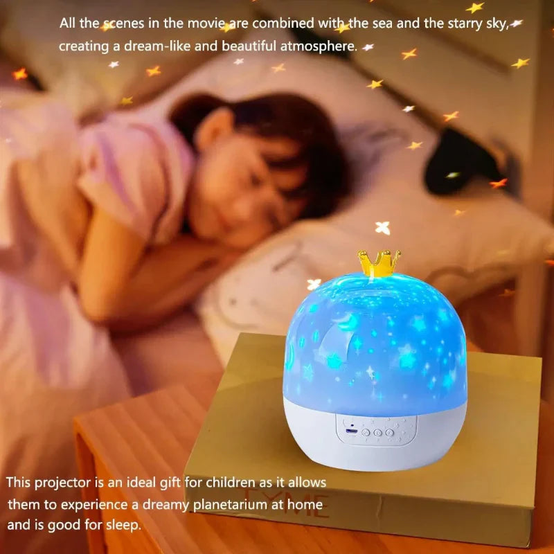 Galaxy projector night light in action, creating an immersive cosmic experience for relaxation.