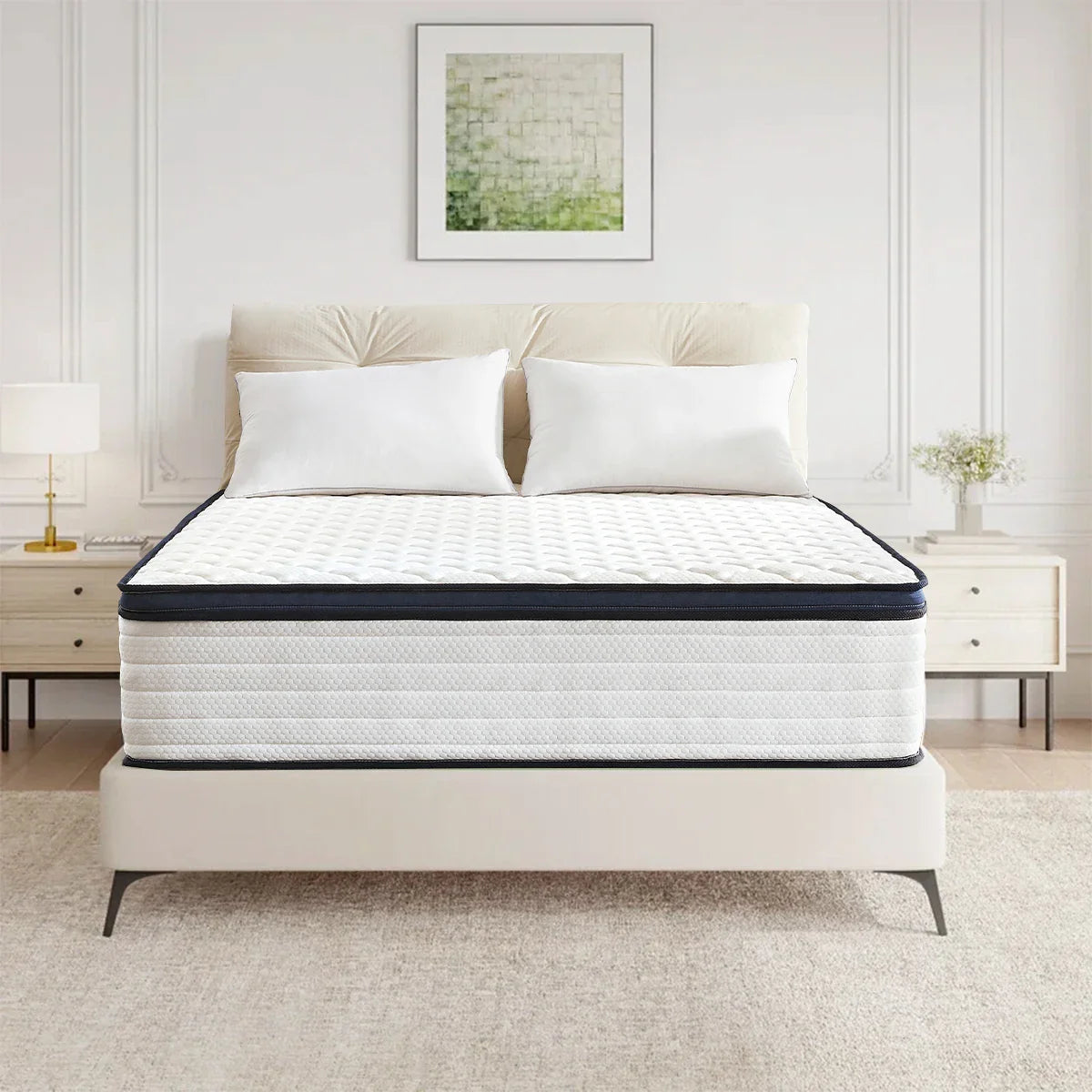 Hypoallergenic twin gel memory foam hybrid mattress, ideal for kid friendly sleep comfort