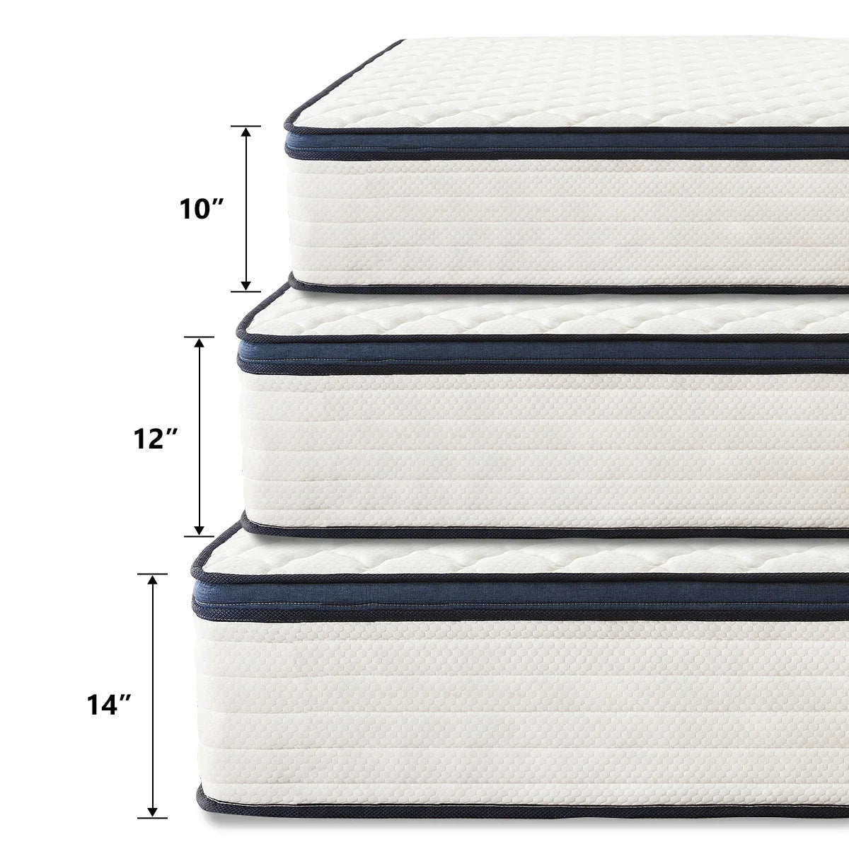King size gel memory foam hybrid mattress offering superior sleep comfort and pressure relief