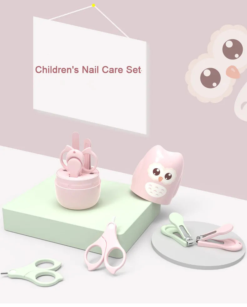 Toddler grooming kit: ergonomic baby nail clippers, scissors & file. Essential, safe nail care set for growing children.