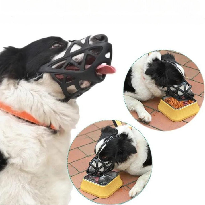 Secure anti-bark dog muzzle helps control barking & prevents biting, promoting a peaceful environment.