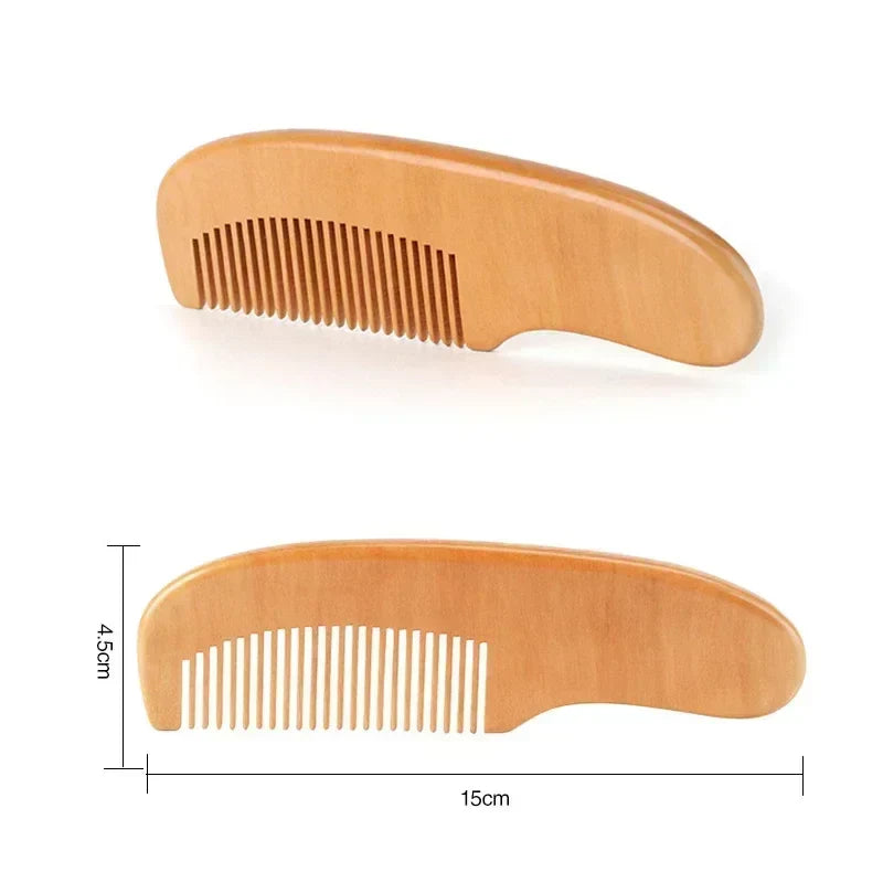 Eco-friendly newborn hairbrush made from wood with gentle wool bristles, safe for sensitive skin