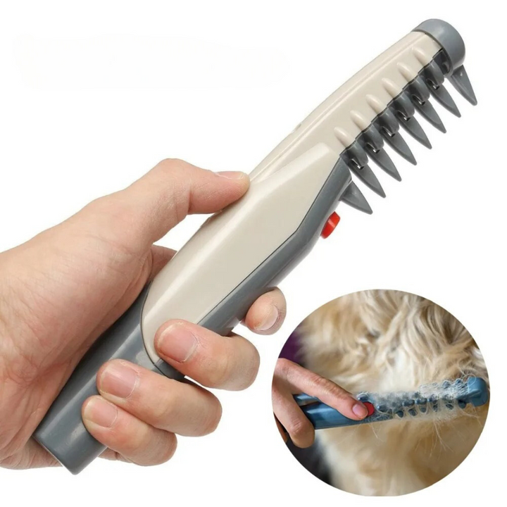 Gentle pet grooming detangler brush for dogs and cats, effective for tangle-free shedding control.