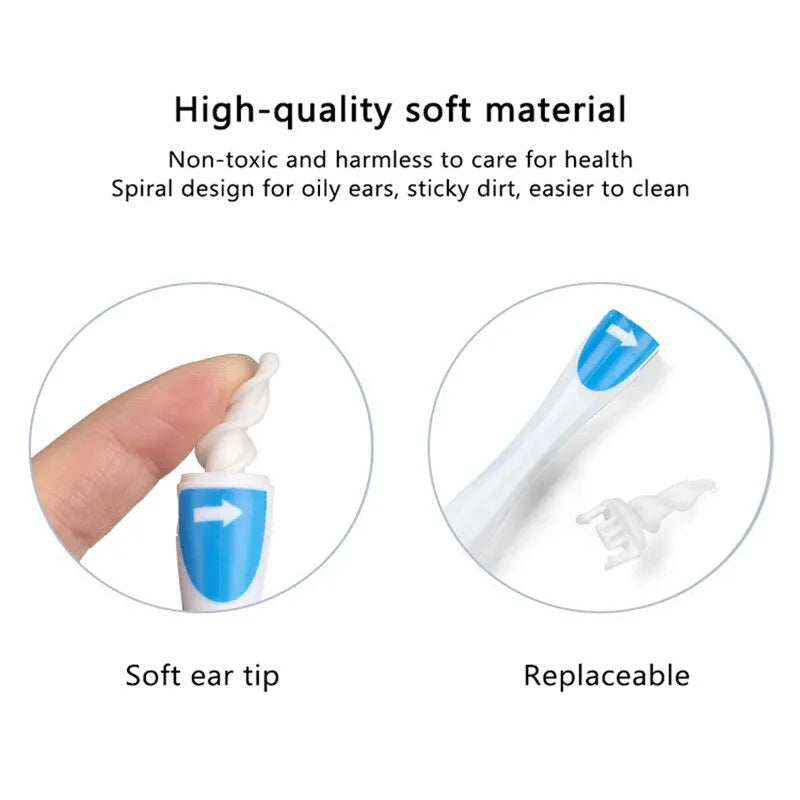 Infant care essential: Gentle spiral ear cleaner with comfortable silicone