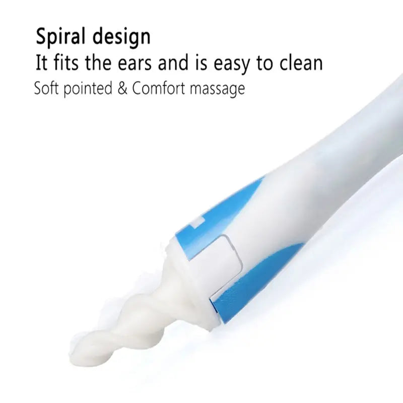 Soft silicone spiral tip of an ear cleaner, perfect for delicate baby ears