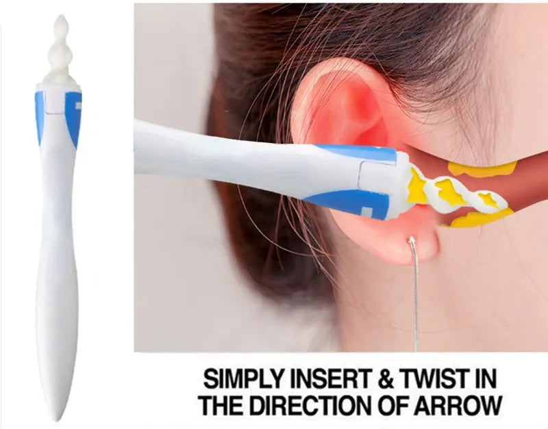 Detail of the non-abrasive silicone tip on a baby earwax remover
