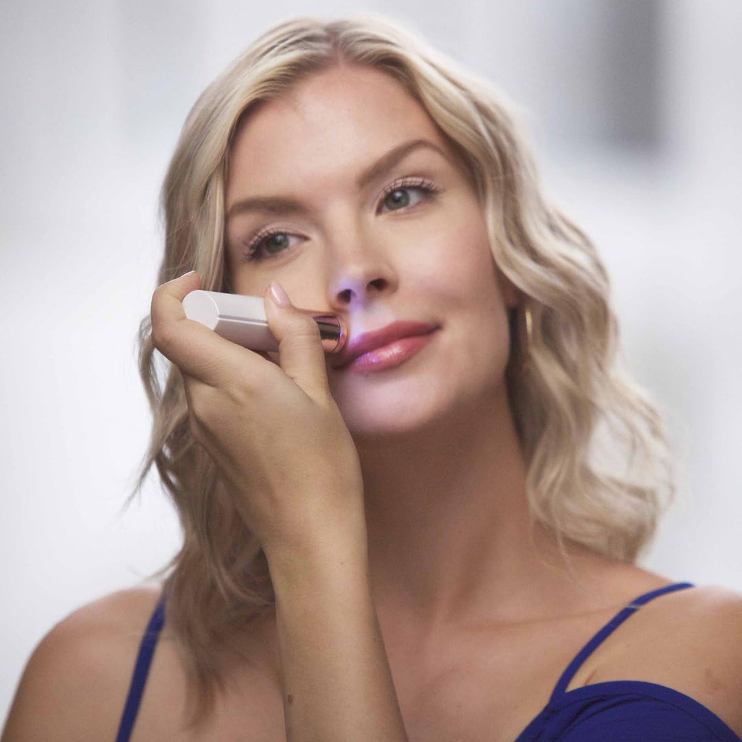 Cordless facial hair remover for women, gently eliminating peach fuzz & unwanted facial hair for smooth skin.