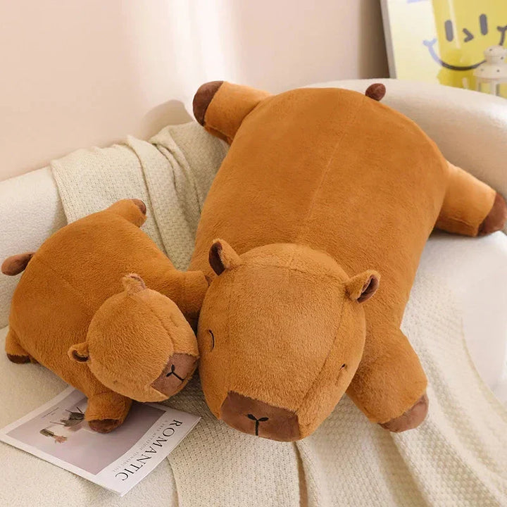 Premium giant capybara plush toy, a soft cuddle pillow & animal toy for stress relief.