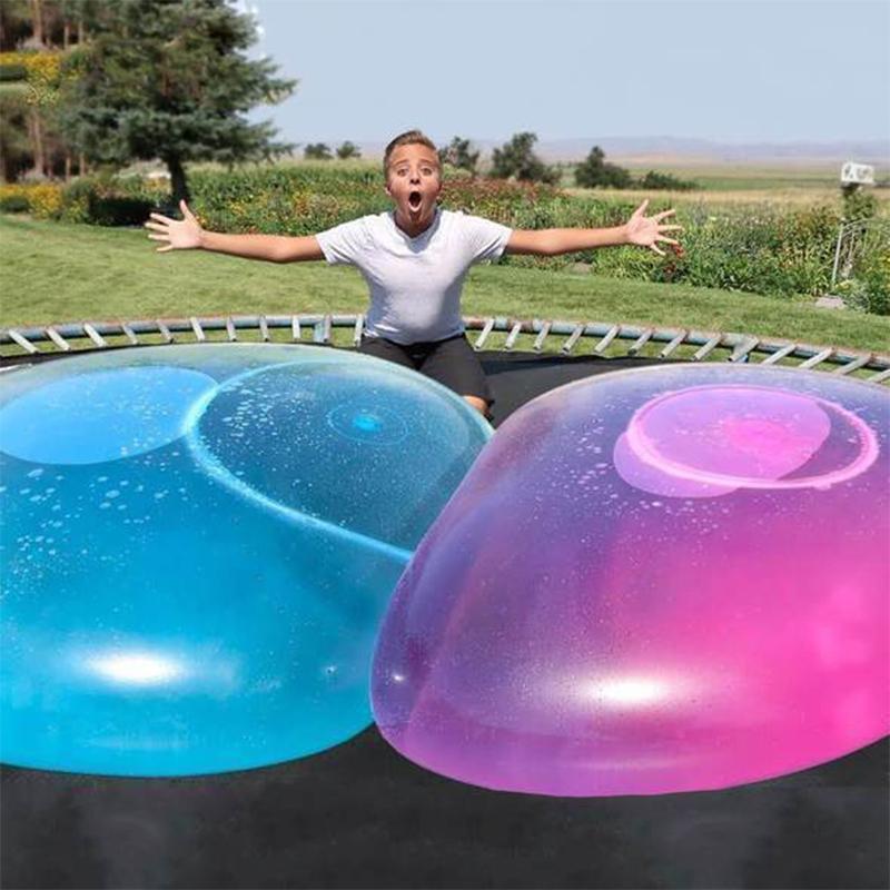 Giant inflatable tear-resistant bubble ball toy for kids, perfect for outdoor summer fun.