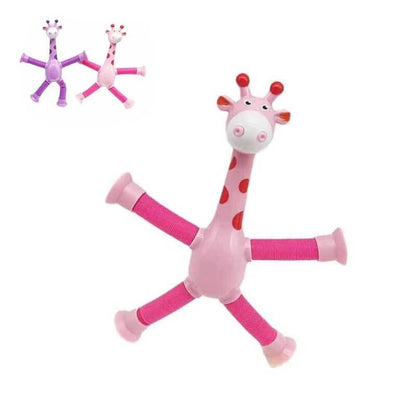 Flexible, extendable fidget tube shaped like a cartoon robot, a fun educational toy.