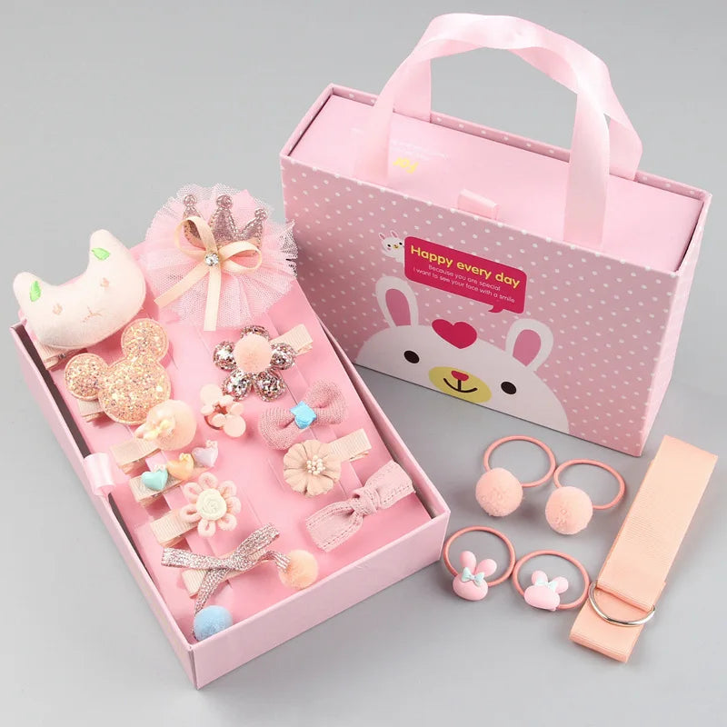 Girls' 18-piece collection of princess headbands, perfect for toddler hair decoration