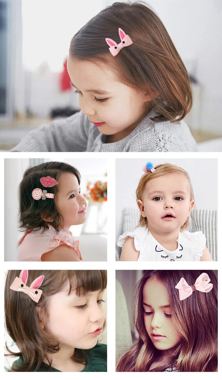 Assorted soft baby headbands and flower clips, 18-piece set for cute baby gifts