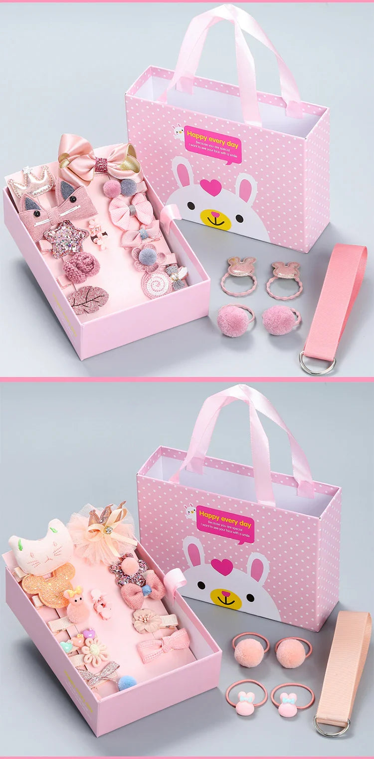 Girls' 18-piece multi-style headband set for infants, featuring big bows and floral designs