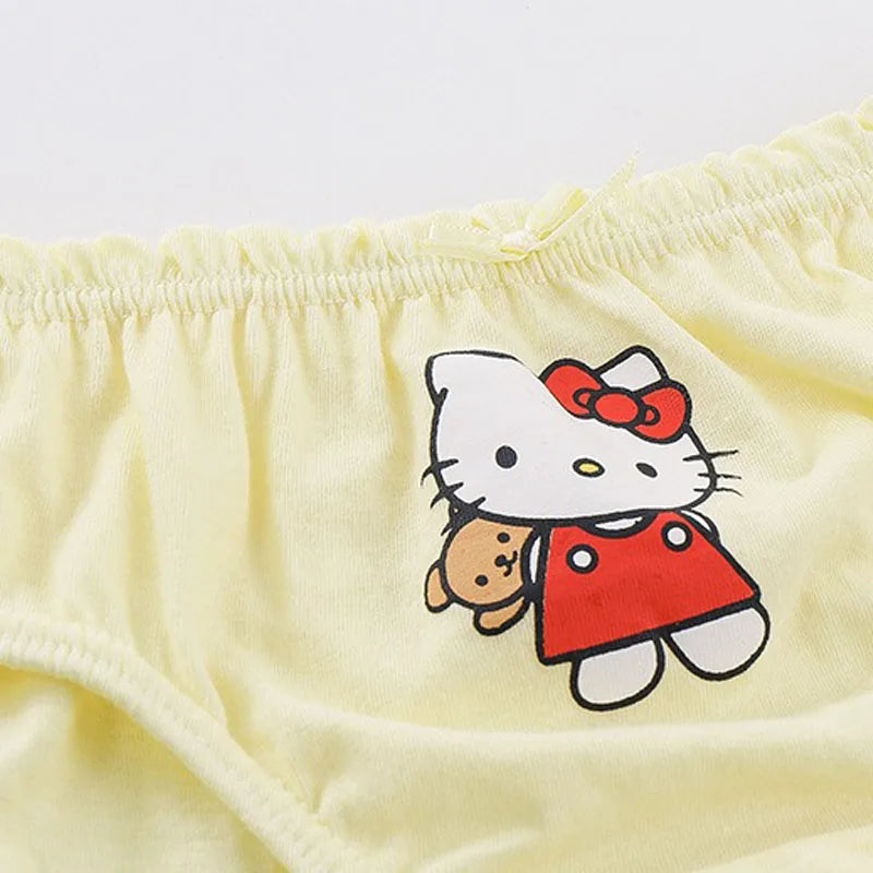 Close-up of girls' cotton unicorn underwear, showcasing soft fabric and cute print