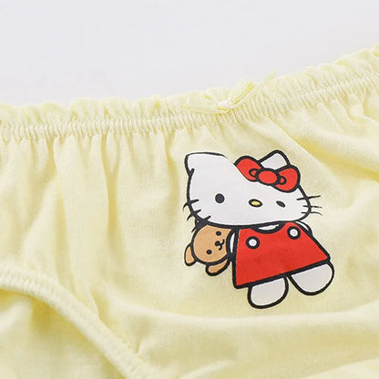 Close-up of girls' cotton unicorn underwear, showcasing soft fabric and cute print
