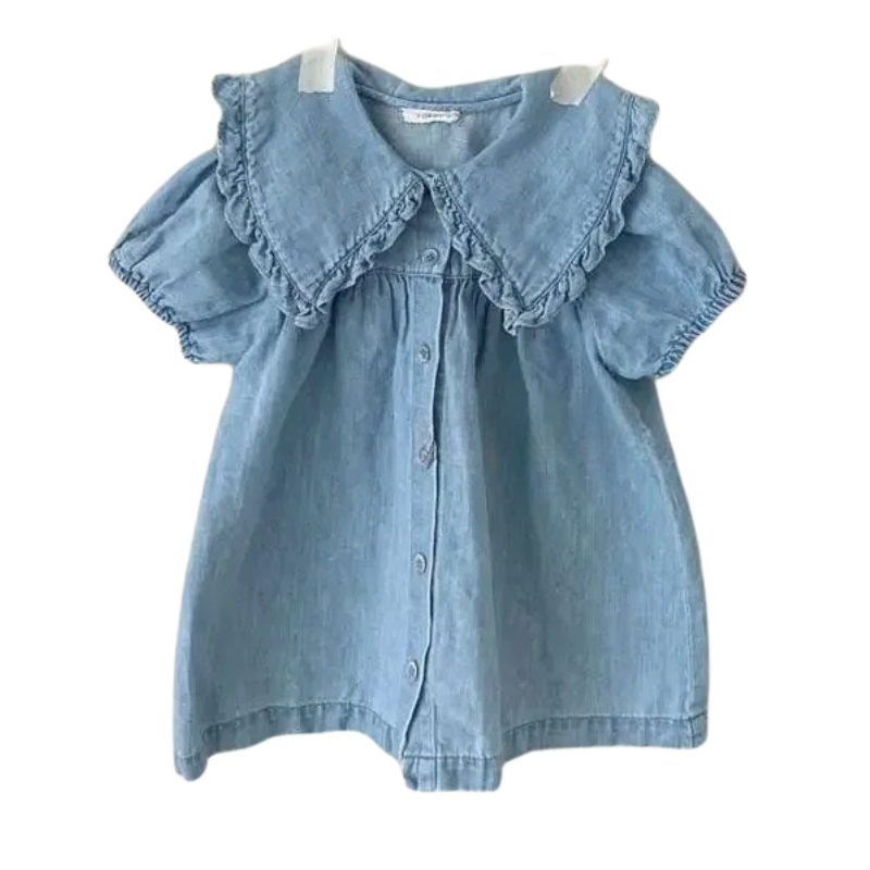 Cute kids everyday dress: Bluebell Ruffle Summer Dress for girls, made of soft cotton