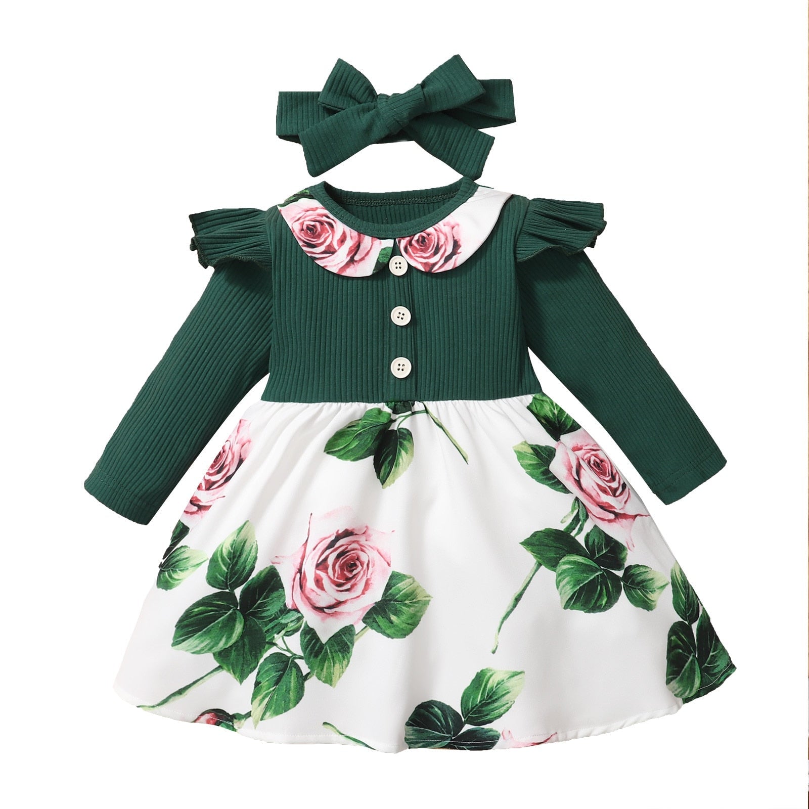 Soft cotton candy striped dress for baby girls, perfect for summer, includes headband