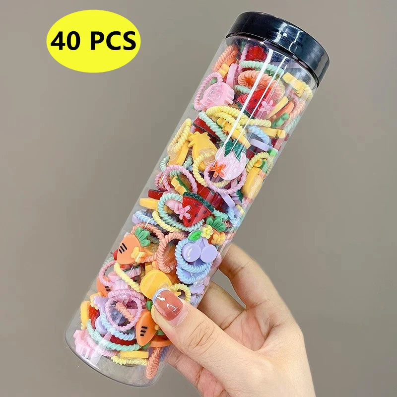 Kids' elastic flower hair bands, bright and cute additions to any children's hair collection.