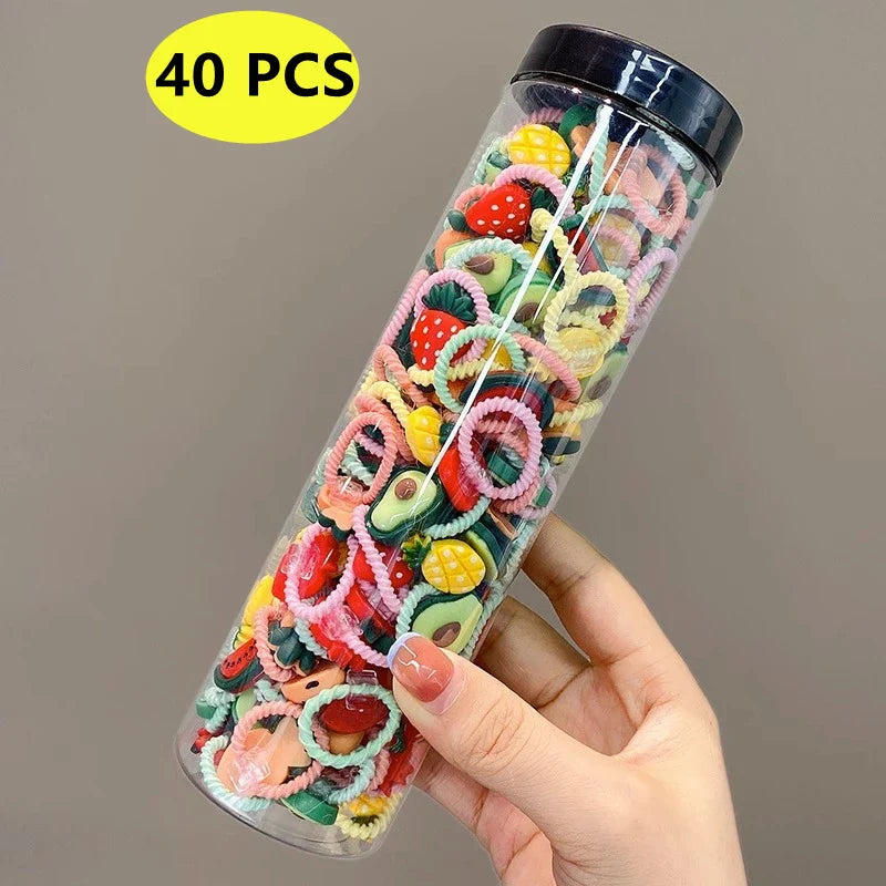 Girls' soft elastic flower hair bands, ideal for school, play, and special events.